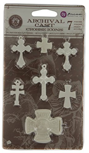 Prima Marketing Formen, Gips, Relikt & Artefakte Archiv Cast-Crosse Symbole, Embellishment
