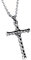 PAURO Jewellery Herren-Halskette mit Kreuz-Anhänger, Edelstahl, silberfarben, keine Angabe