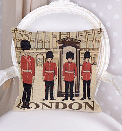 Gobelin Kissen London Dekokissen Beefeaters Kissenhülle 40x40 cm England kdk014 Palazzo Exclusiv