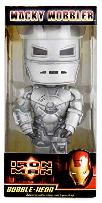 Funko Marvel Iron Man (Silber) 18cm Wackelkopf-Figur