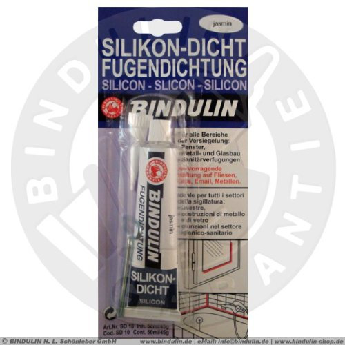 Bindulin Silikon-Dicht Fugendichtung Sanitär Silikon 50 ml jasmin Wasserbeständig