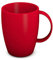Ornamin Mug with Handle 260 ml Red (model 420) | sturdy coffee mug made of plastics, coffee cup, reusable mug