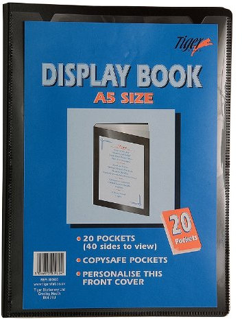 Tiger A5 schwarz Präsentation Sichtbuch mit 20 Taschen (40 Views) Originalverpackung