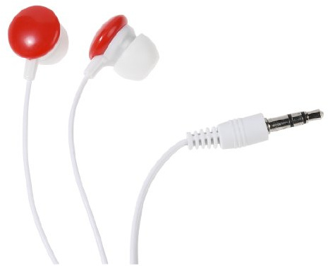 Vivanco SR 3 - Auriculares de botón, blanco y rojo