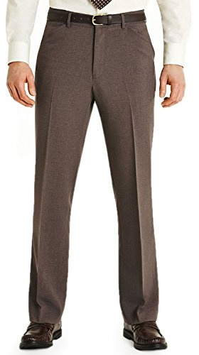 Farah Men's Frogmouth Pocket Trouser Stylish and Versatile Formal Pants Bark 34W / 33L