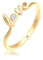 Elli DIAMONDS Ring Damen Love-Schriftzug mit Diamant (0.03 ct.) in 585 Gelbgold
