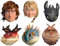 Star Cutouts - Stsmp293-6 Masques pour Adulte - Dragon 2-6 Personnages Assortis - Taille Unique