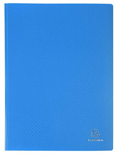Exacompta - Réf. 8522E - Carton de 20 Protèges-documents OPAK - 20 pochettes grainées antireflet - 40 vues - pour format A4 - dimensions 24 x 32 cm - couverture en polypro souple - couleur bleu clair