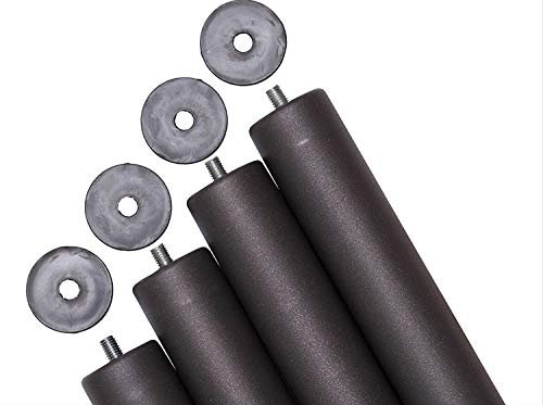 Bonitex Pack 4 Patas 40 cm para somier o Base tapizada cilindricas Medidas Especiales Metal