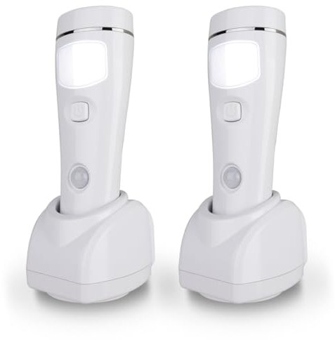 Xtralite NiteSafe Sensor II Rechargeable Night Light - 4 Function Motion Sensor LED Nightlight, Power Failure Light, Torch and Work Light - Twin Value Bundle