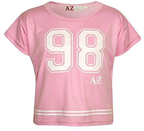 A2Z 4 Kids Girls Top Kids 98 Trendy T Shirt - New Crop Top 98 Baby Pink 13