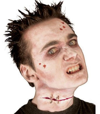 Maskworld Teenzombie - Latexapplikation zum Ankleben inkl. Hautkleber - Kostüm-Zubehör für Halloween, Karneval & Horror-Party
