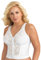 Exquisite Form Women's Fully Front Close Longline Lace Posture Bra, Opaque, White, 46C