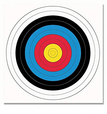 1 Stück Zielscheibenauflage nach FITA Abmaßen mit Nylon Fäden - Ø 60cm - Bogenschießen Zielscheibe Auflage 60x60 cm - 10 Ring Zielpaper für Jagd & Training Schießen