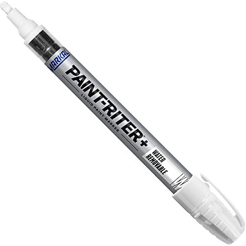 Markal Pro-wash Eau amovible marqueur peinture avec peinture véritable, blanc, 12