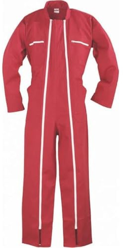 Arbeitsoverall 2 Reißverschlüsse Polybaumwolle rot 245 g/m2 XXXL