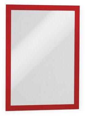 Durable Info-Rahmen Duraframe (A4, selbstklebend mit Magnetverschluss) 10 Stück, rot, 488203