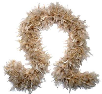 Federboa, 80 g, Chandelle Boas, 2 Meter, Beige, Large