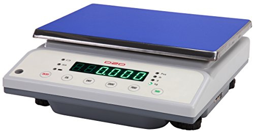 DZD Präzisionstischwaagen, Modelle bis 3kg, 6kg, 10kg, 15kg, 20kg, 30kg. Ab 0,1g Schritten, große Wägefläche (A4 Größe), interner Akku + Netzanschluss,