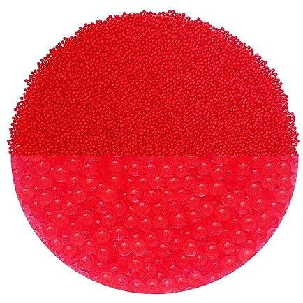 trendfinding 100 g wasserspeicherndes Deko Granulat Rot, Korngröße 1.5-2 mm, Dekoration für Blumen und Pflanzen, 10 Liter sehr ergiebig, vielseitig einsetzbar