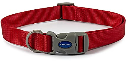 Viva Nylon Quick Fit Adjustable Collar Red 25mm X45-70cm Sz5-9