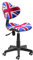 duehome | Silla de Escritorio, Silla de Estudio, Silla Juvenil, Acabado en Tejido Transpirable, Color British, Modelo Bambola, Medidas: 53 cm (Ancho) x 53 cm (Fondo) x 82-94 cm (Alto)