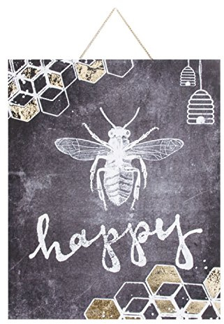 Art For The Home Bee Happy Printed Canvas Wall Art