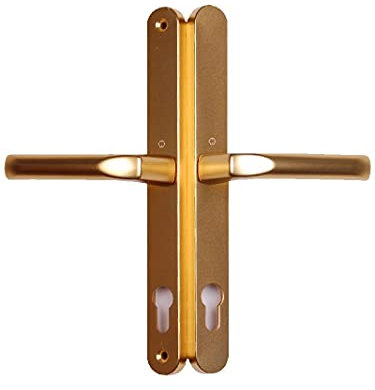 Upvc Door Handle 240mm Screw Centres with Springs - Gold