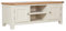Oak and Pine Online Dorset French Ivory/Cream Painted Oak & Pine Flatscreen Plasma Tv Unit Bench Cabinet Living Room Furniture