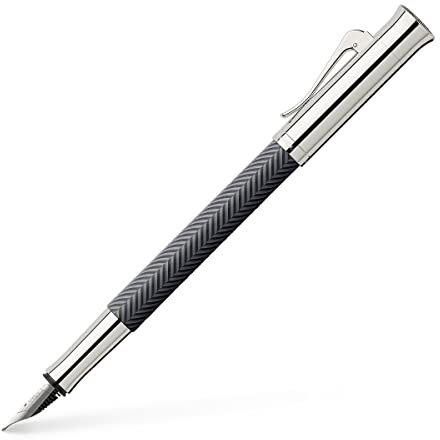 Graf von Faber-Castell Medium Guilloche Fountain Pen - Cisele Black