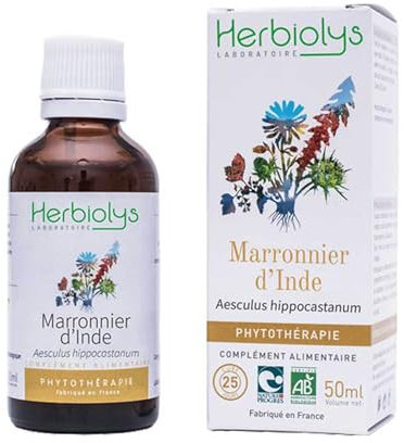 Herbiolys | Extrait De Plantes Fraîches Bio | Marronnier d'Inde (Aesculus hippocastanum) | Circulation | Phytothérapie Bio | 50 ml