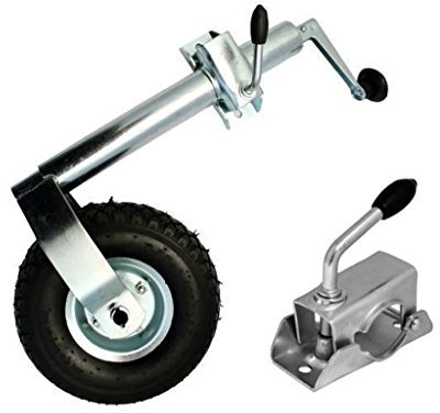 Anhängerstützrad mit Klemmhalter bis 150 Kg luftbereift Anhängerrad Bugrad Stützrad