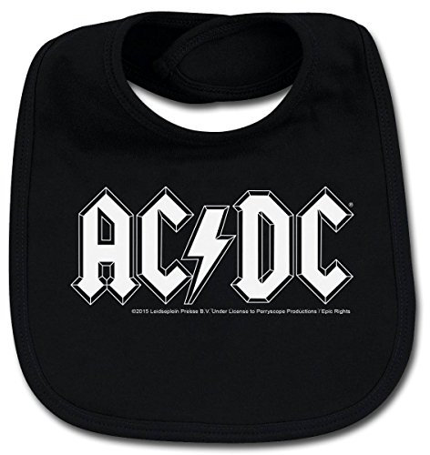 Metal-Kids AC/DC Logo Unisex Lätzchen schwarz 100% Baumwolle Band-Merch, Bands