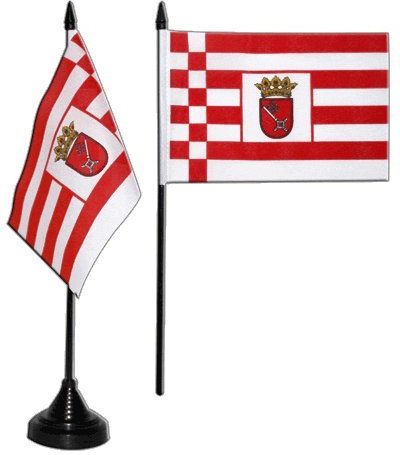 Flaggenfritze Tischflagge/Tischfahne Bremen + gratis Aufkleber