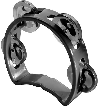 Stagg TAB-MINI/BK Mini Plastic Tambourine with 4 Jingles - Black