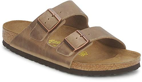 Birkenstock Classic Arizona Leder, Unisex-Erwachsene Pantoletten, Braun (Tabacco Brown), 38 EU
