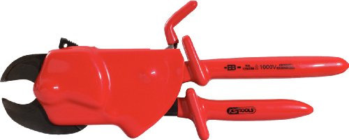 KS Tools 117.1245 Isolierte Einhand-Ratschenkabelschere, 290mm