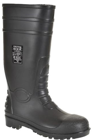Portwest Bottes de sécurité Wellington S5, Couleur: Noir, Taille: 36, FW95BKR36