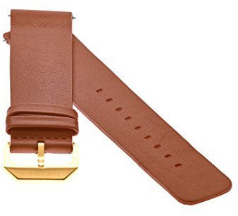 slow - Braunes Lederband mit goldenem Verschluss - 20mm Breite