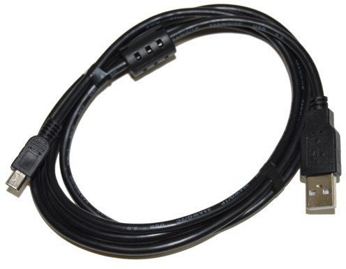 HQRP Long 6ft USB to Mini USB Cable compatible with Sony Handycam DCR-SR45 DCR-SR46 Camcorder plus Coaster