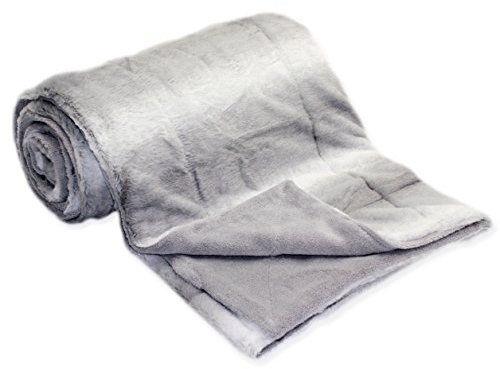 Haus und Deko Kuscheldecke Fellimitat Luxury Sofadecke ca. 150x200 cm Coral Fleece Decke #1645 grau