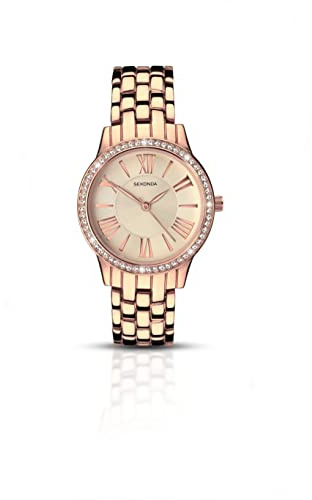 Sekonda Charlotte Womens Analogue Watch 33mm dial | Mineral glass crystal, folding clasp, dual-texture dial, ion-plated case