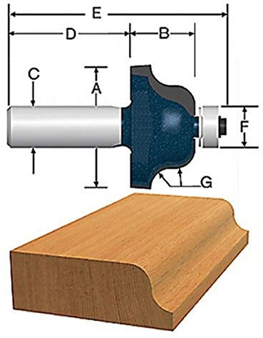 Bosch 85270 MC 1 en. romana Ogee Router Bit