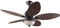 HUNTER FAN Indoor-Deckenventilator Caribbean Breeze 137 cm mit Beleuchtung und Zugschalter, Bronze verwittert, 5 umkehrbare Flügel in Weide Dunkel Antik, optimal für Sommer oder Winter, Modell 24457