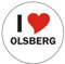 I Love Olsberg (pour ordinateur portable Autocollant Laptopskin 210 x 210 mm rund