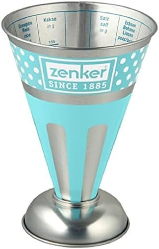 Zenker 27161 Candy Verre doseur Fer Bleu Claire/Argent 14,5 x 11 x 11 cm
