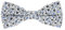 Cravate, Noeud Papillon et Pochette Costume Liberty Bleu Fleurs (Noeud papillon)
