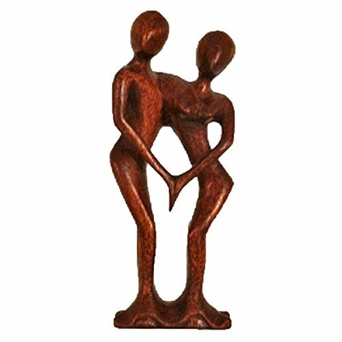 Simandra Holz Figur Skulptur Abstrakt Holzfigur Statue Afrika Asia Handarbeit Deko Tanz Größe 30 cm