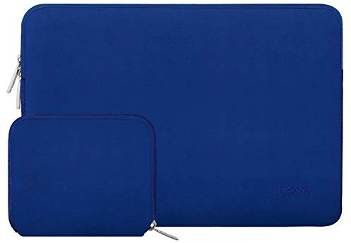 MOSISO Housse pour Ordinateur Portable 13-13,3 Pouces Compatible avec MacBook Air/Pro 13/Pro 14 M5 M4 M3 M2 M1, HP Dell ASUS Lenovo,Laptop Sleeve Néoprène Sac avec Petite Pochette,Bleu Royal