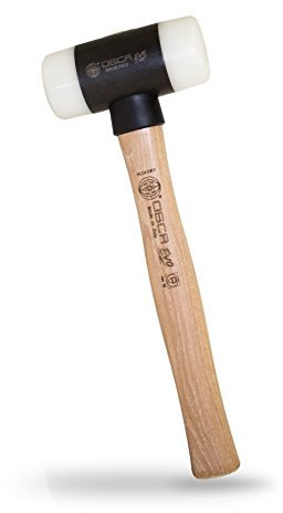 OSCA EVO 090HN50 Hammer mit Stahlkörper, austauschbare Nylon-Spitzen und Hickory-Griff, 32 cm
